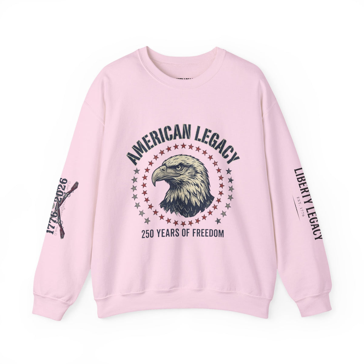 American Legacy Crewneck Sweatshirt — Liberty Bell & Eagle 250 Years of Freedom
