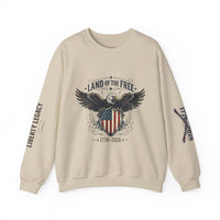 Crewneck Sweatshirt — 'Land of the Free' Patriotic Eagle (1776‑2026)