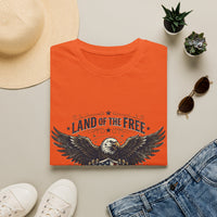 Land of the Free Eagle T-Shirt | Patriotic American Flag Shield