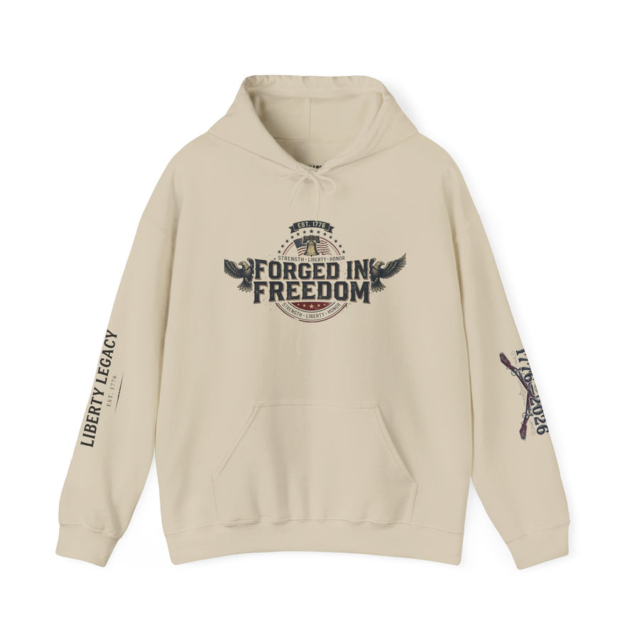 Forged in Freedom Hoodie — Patriotic Eagle American Flag Sweatshirt alternate