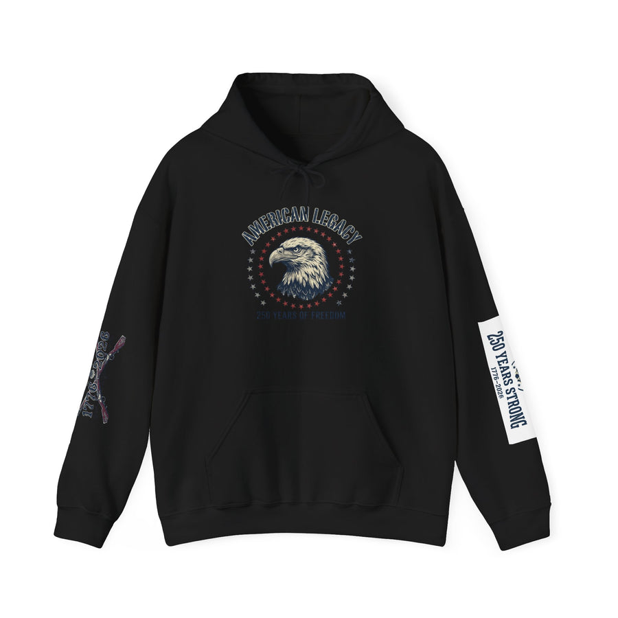 Patriotic 1776 Eagle Hoodie — American Flag Vintage Hooded Sweatshirt alternate