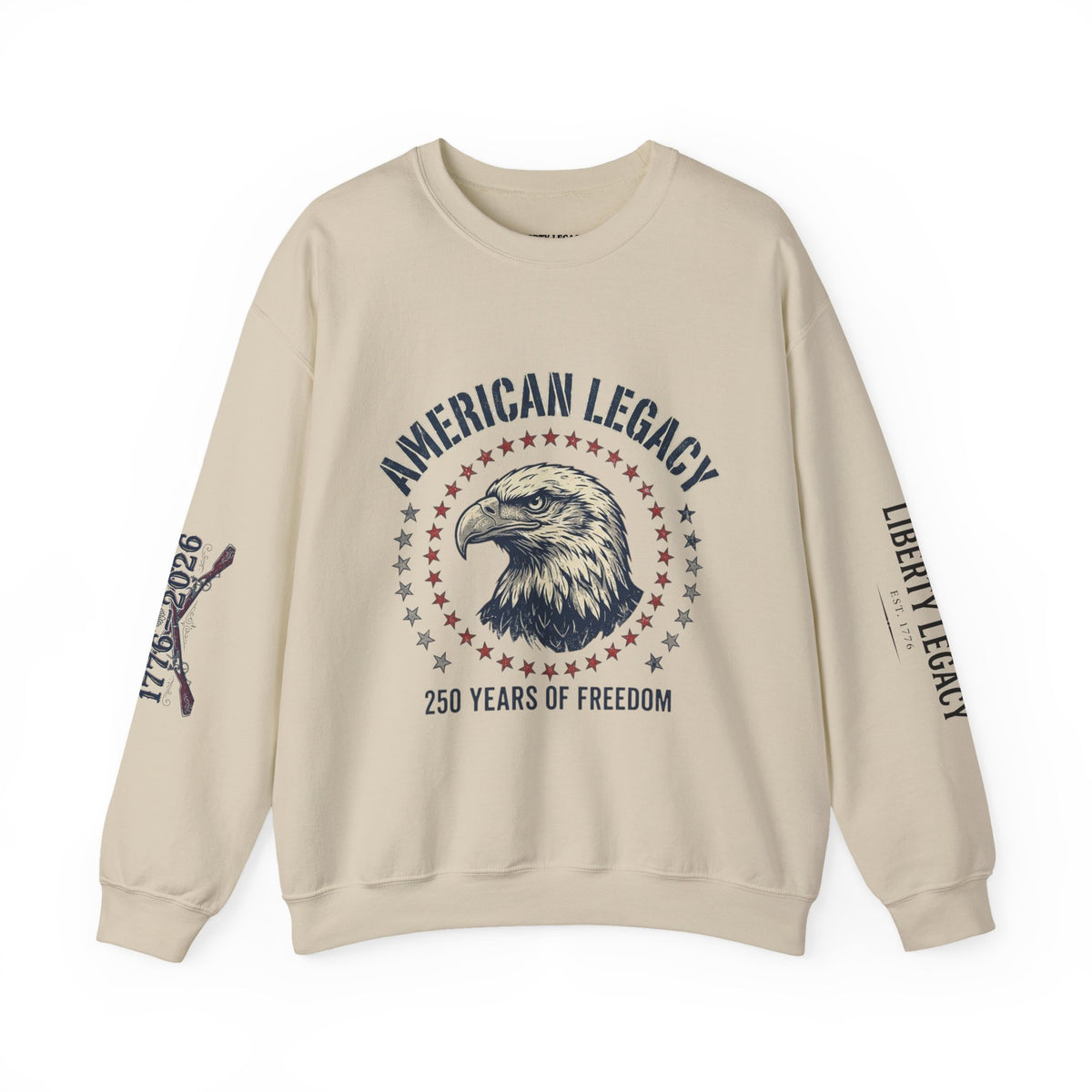 American Legacy Crewneck Sweatshirt — Liberty Bell & Eagle 250 Years of Freedom