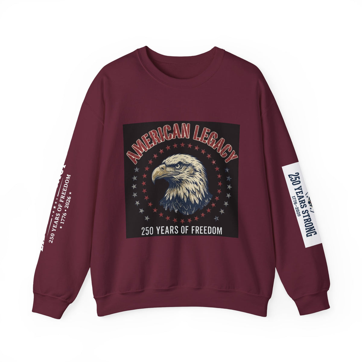 American Legacy Sweatshirt — Patriotic 1776 Eagle Crewneck (250 Years of Freedom)