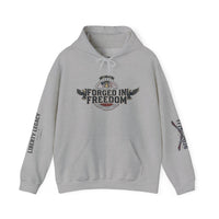 Forged in Freedom Hoodie — Patriotic Eagle American Flag Sweatshirt
