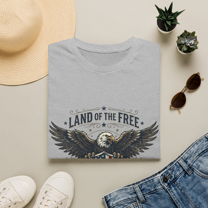 Land of the Free Eagle T-Shirt | Patriotic American Flag Shield alternate