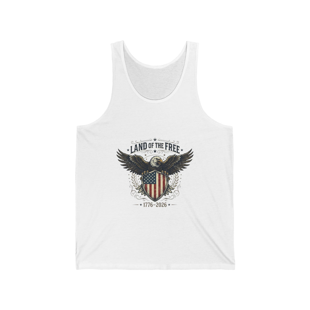 Land of the Free Eagle Shield tank | 1776 American Heritage patriotic