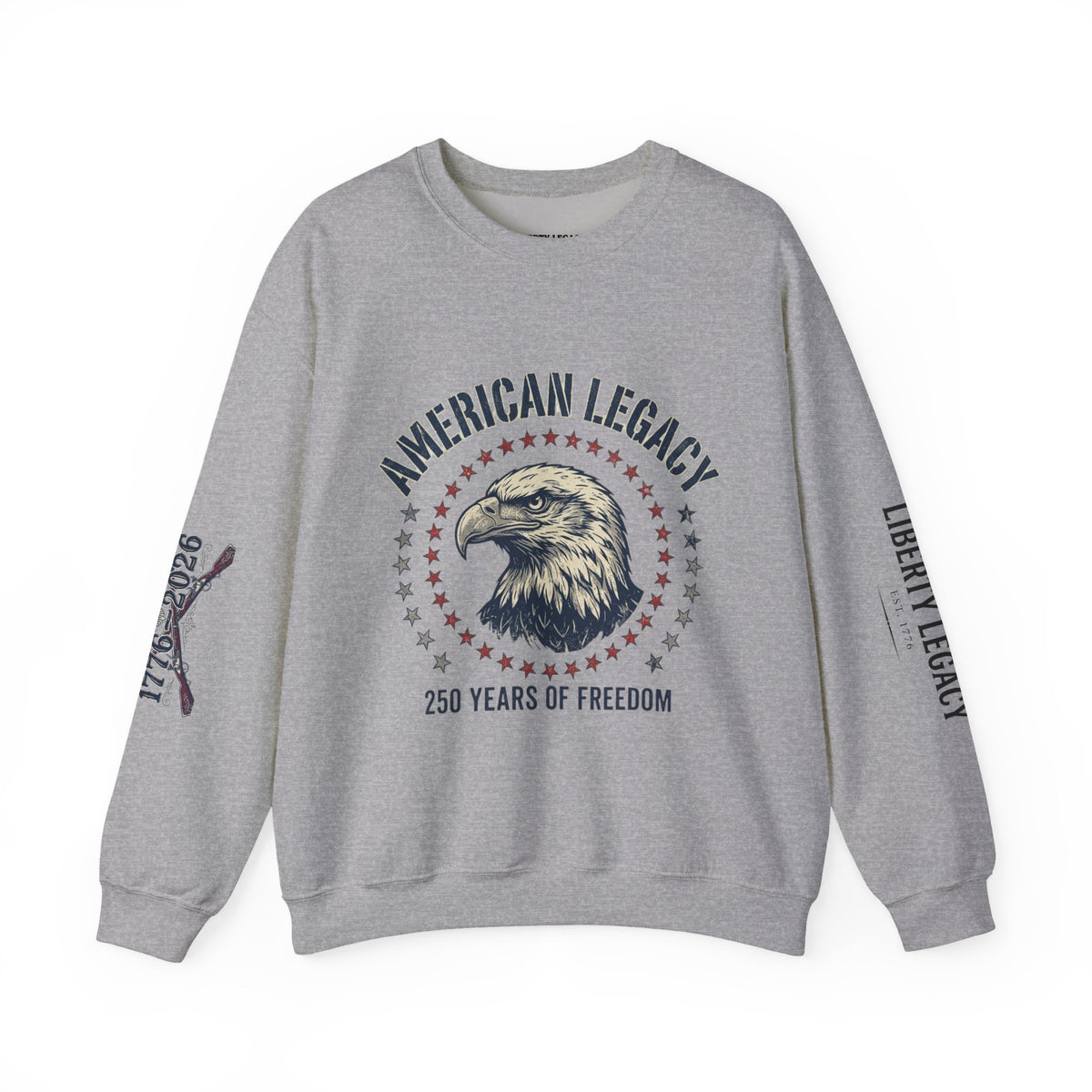 American Legacy Crewneck Sweatshirt — Liberty Bell & Eagle 250 Years of Freedom