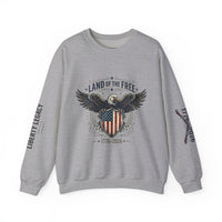 Crewneck Sweatshirt — 'Land of the Free' Patriotic Eagle (1776‑2026)