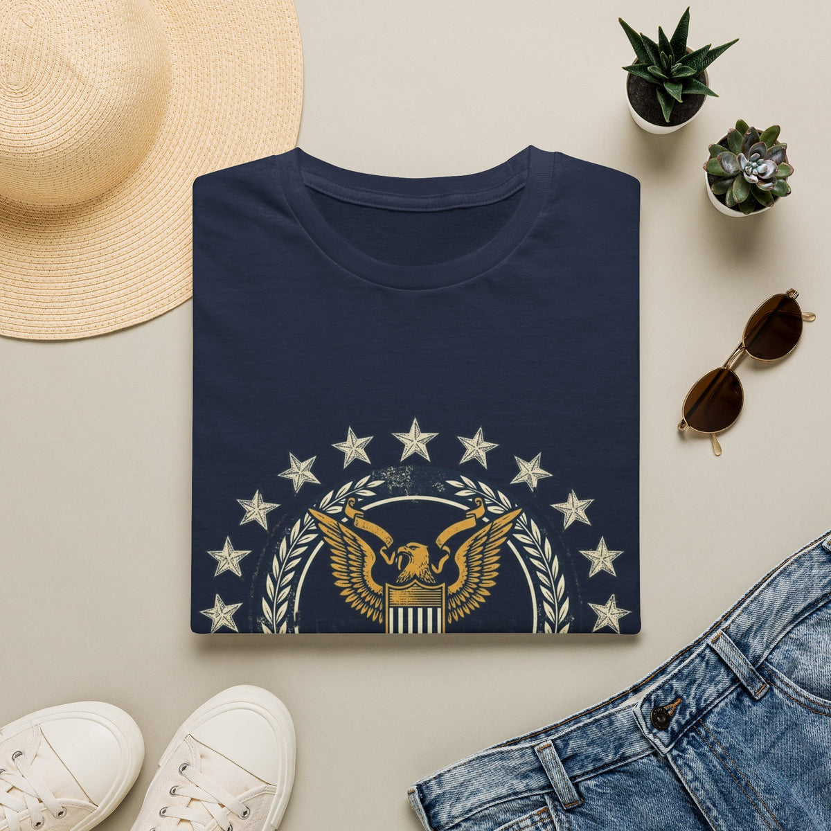 Eagle Seal EST. 1776 T-Shirt | American Presidential Emblem, Stars Wreath