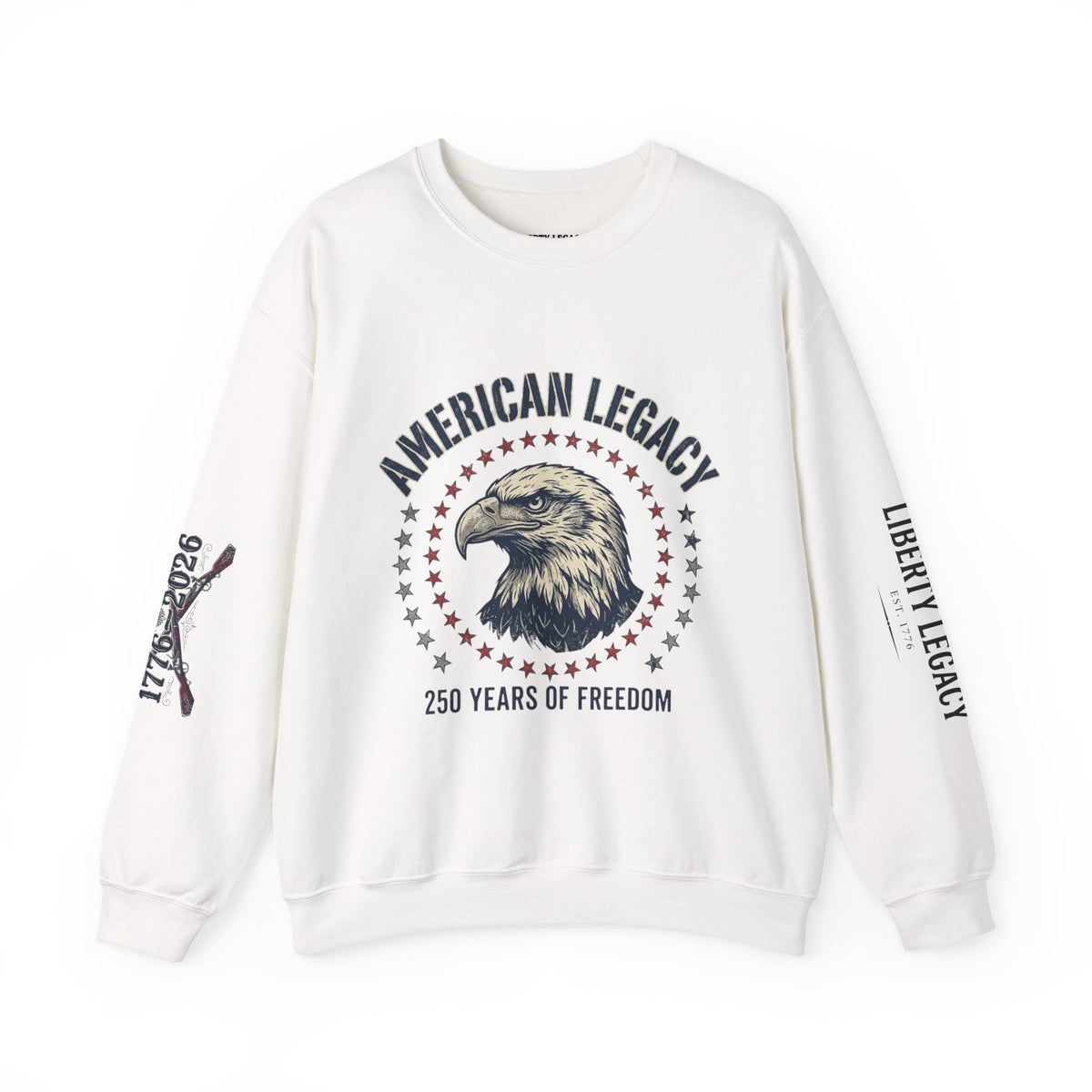 American Legacy Crewneck Sweatshirt — Liberty Bell & Eagle 250 Years of Freedom