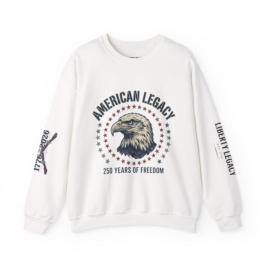 American Legacy Crewneck Sweatshirt — Liberty Bell & Eagle 250 Years of Freedom