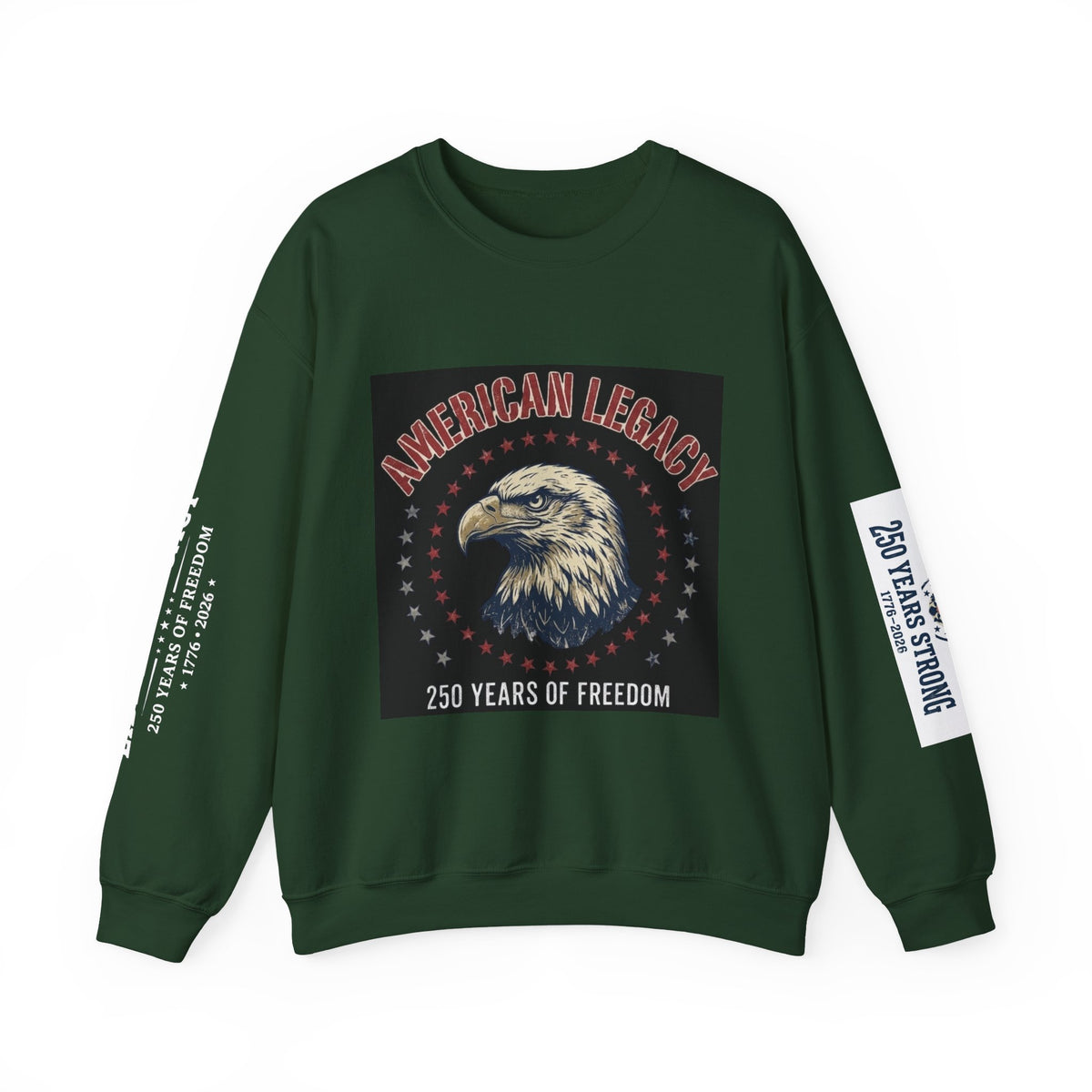 American Legacy Sweatshirt — Patriotic 1776 Eagle Crewneck (250 Years of Freedom)