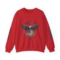Crewneck Sweatshirt — 'Land of the Free' Patriotic Eagle (1776‑2026)