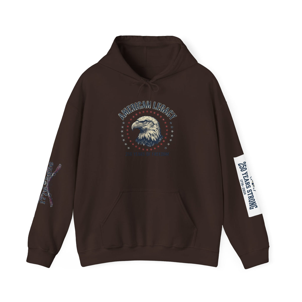 Patriotic 1776 Eagle Hoodie — American Flag Vintage Hooded Sweatshirt
