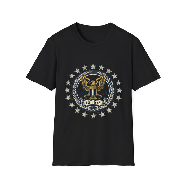 Eagle Seal EST. 1776 T-Shirt | American Presidential Emblem, Stars Wreath