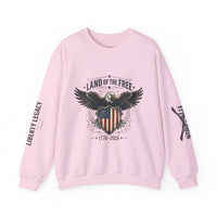 Crewneck Sweatshirt — 'Land of the Free' Patriotic Eagle (1776‑2026)
