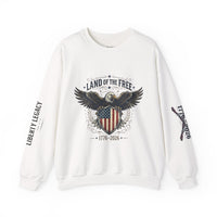 Crewneck Sweatshirt — 'Land of the Free' Patriotic Eagle (1776‑2026)