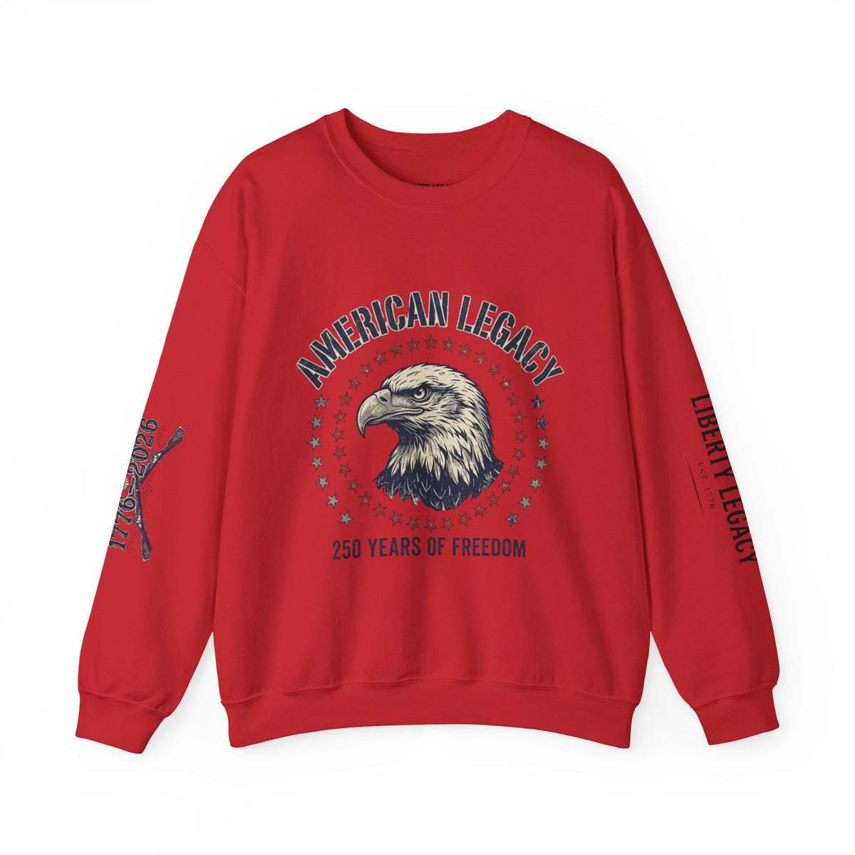 American Legacy Crewneck Sweatshirt — Liberty Bell & Eagle 250 Years of Freedom